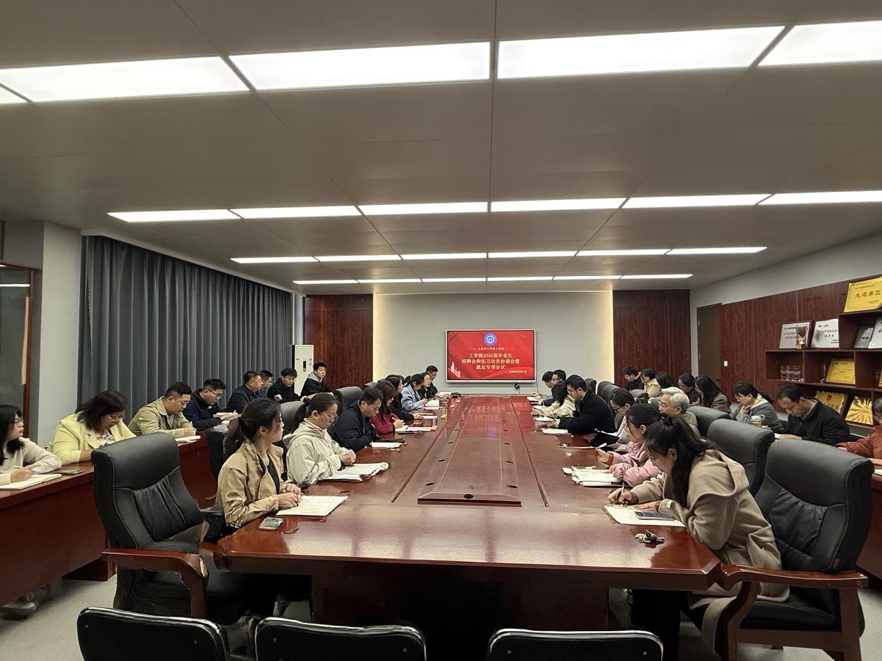 锚定目标明方向 凝心聚力促就业——工学院召开实习、就业专题会议